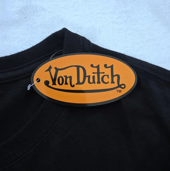Von Dutch Black🖤 Graphic Tee👕 with White Logo - NWT - Picture 7 of 14